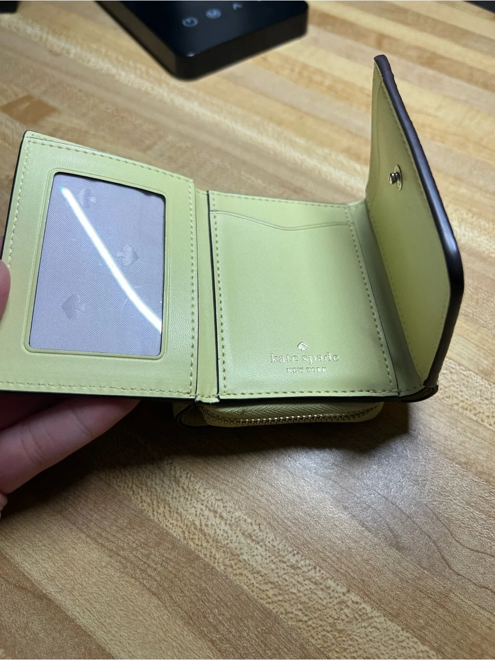 Kate Spade Lemon Yellow Leather Mini Wallet